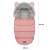 Ricokids pink baby stroller sleeping bag with fur hood, size information