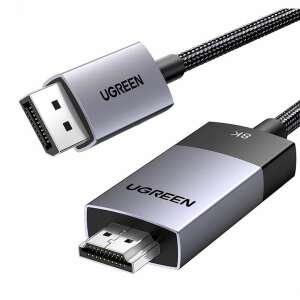 Ugreen DisplayPort-HDMI kábel, 8K 60Hz, 2m fekete - DisplayPort átalakító