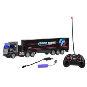 Kamion Pótkocsival - Távirányítós - 35cm - Fekete