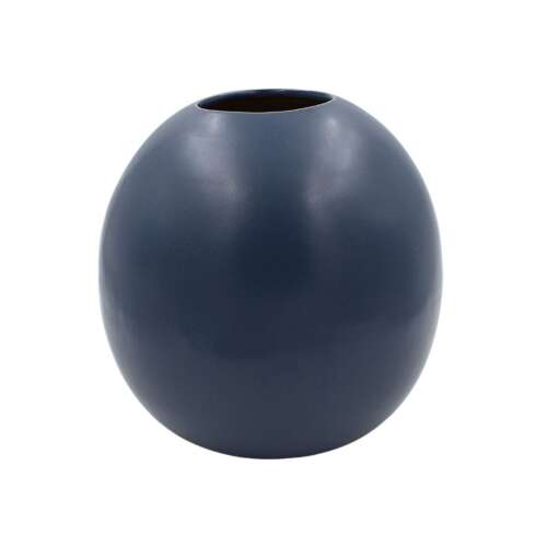 Modrá denimová porcelánová váza, 10 x 17,5 cm, dekoratívna, moderná, minimalistická, domáca dekorácia