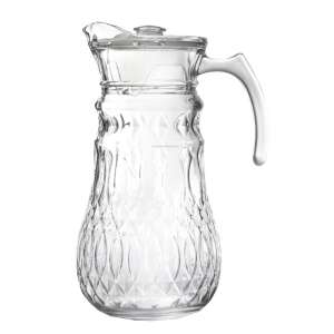 Carafa Pufo Ellegant 1,8L ulcior din sticlă pentru apă, limonadă sau suc, transparent - Ulcioare