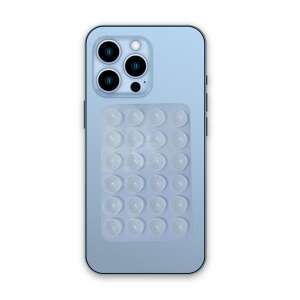 Suport Adeziv Universal, KipHome, pentru Telefon/Tableta, cu 24 Ventuze, potrivit pentru Tik-Tok/Selfie/Vizionare Video, din Silicon, 8 x 5.5 x 1 cm, Transparent 109620303