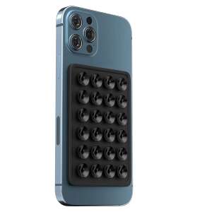 Suport Adeziv Universal, KipHome, pentru Telefon/Tableta, cu 24 Ventuze, potrivit pentru Tik-Tok/Selfie/Vizionare Video, din Silicon, 8 x 5.5 x 1 cm, Negru 109620364