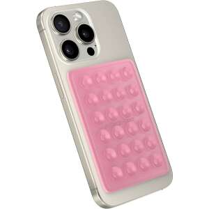 Suport Adeziv Universal, KipHome, pentru Telefon/Tableta, cu 24 Ventuze, potrivit pentru Tik-Tok/Selfie/Vizionare Video, din Silicon, 8 x 5.5 x 1 cm, Roz 109620320