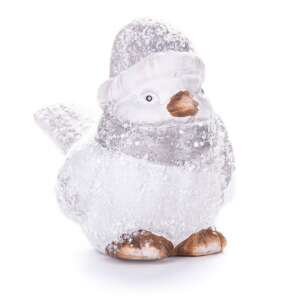 White bird figurine with a hat and scarf, Christmas decoration, MagicHome - Christmas Decoration