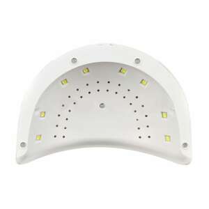 MRG MK2 24W LED UV Nail Lamp, white, top view, showing LED lights - Nail dryer lamp