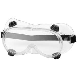 BSP GUARD panoramic safety goggles with valves, clear polycarbonate lenses, black elastic strap, anti-fog, splash protection - Protective Equipment