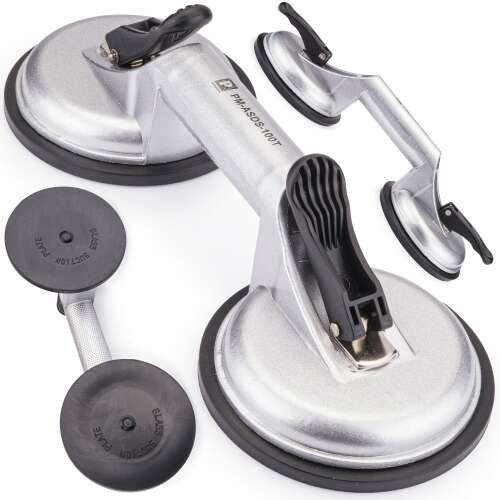 Powermat PM-ASDS-100T Podwójny Uchwyt Przyssawkowy do Szkła, Udźwig 100kg