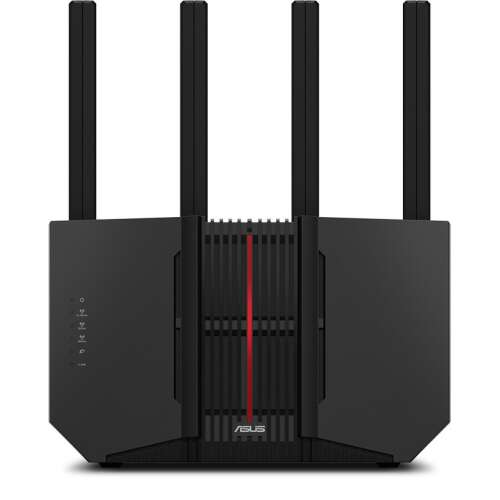 ASUS RT-BE92U WiFi router, black, front view