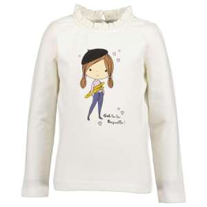 Tricou cu mânecă lungă pentru fete Blue Seven cu un imprimeu drăguț cu o fetiță de desene animate, perfect pentru uzura de zi cu zi. - Bebeluși și copii mici