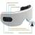 White eye massager with Bluetooth, vibration, and heat therapy features