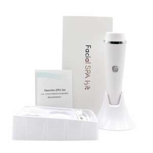 Professional electric device for facial cleansing, massage, and exfoliation with waterproof function, white.
