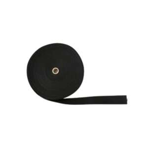 Fekete 50 mm széles 50 méter hosszú futószárazó kötél klipszek nélkül - Lovas heveder