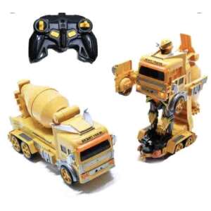 Távirányítós átalakuló robot játék, sárga betonkeverő teherautó robottá alakul, 40 cm, fényekkel és hangokkal, gyerekeknek - Nonbrand Interaktív gyerek játék