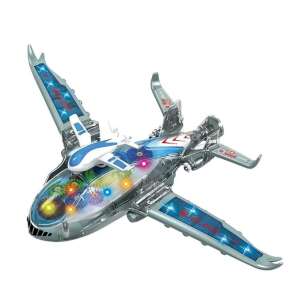 Átlátszó játék repülőgép fényekkel és fogaskerekekkel, tökéletes a képzeletbeli játékhoz és a tanuláshoz - Nonbrand Interaktív gyerek játék