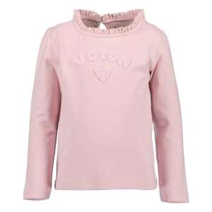 Tricou cu mânecă lungă roz pentru fete Blue Seven cu detalii cu volane și logo VOILÁ - Bebeluși și copii mici