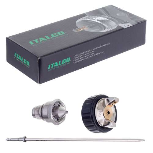 Italco FLG-G paint gun nozzle set, 1.3 mm, includes needle, inner nozzle, outer nozzle with nut