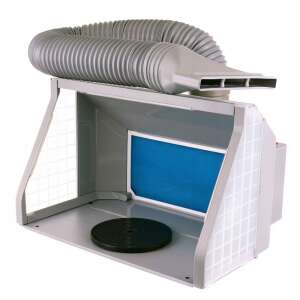 HS-E550BLK Portable Spray Booth with Lighting and Adjustable Exhaust - Paint Sprayer and System