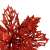 Close-up of red glitter poinsettia Christmas tree decoration, Springos brand, 16 cm