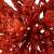 Close-up of red glitter poinsettia Christmas tree decoration, Springos brand, 16 cm