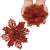 Red glitter poinsettia Christmas tree decoration, Springos brand, 16 cm