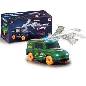 Pénzkilövő, pénzpersely furgon fényekkel, zenével 