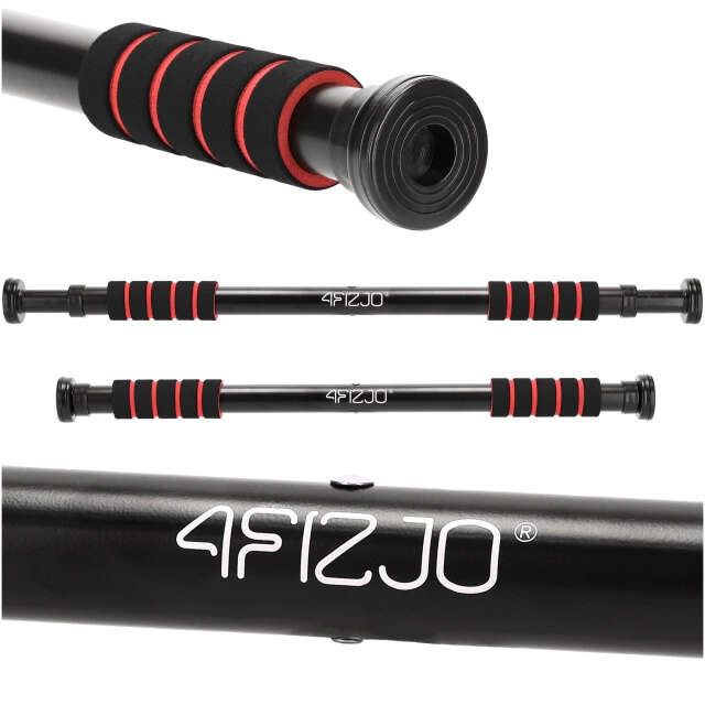4FIZJO Húzódzkodó rúd, állítható, 61,5-100cm - Piros