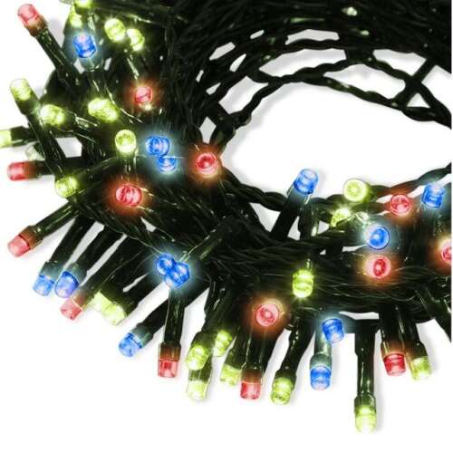 Fényfüzér - 200 LED - Színes - 12m