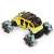Sárga és fekete távirányítós terepjáró drift jeep meccanum kerekekkel, 2,4 GHz, 4WD, RTR, 1:18 méretarányú