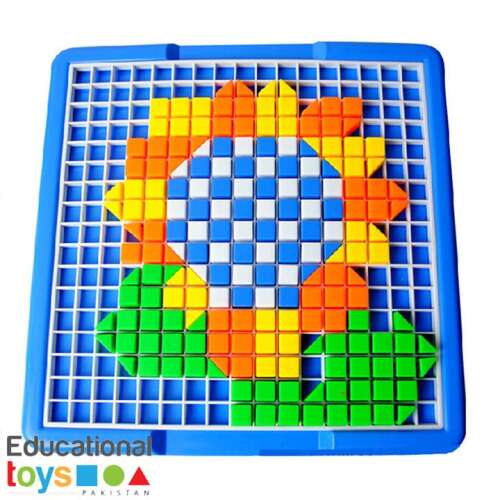 Educational Toys Pakistan mozaik kirakós játék, 490+ darab, napraforgó minta mozaik csempékkel
