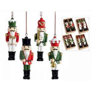 4 darabos diótörő karácsonyfadísz szett, mindegyik más mintával, tökéletes a hagyományos varázslat hozzáadásához az ünnepi dekorációhoz - Nonbrand Karácsonyfadísz