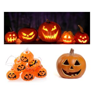 Halloween Tök LED Fényfüzér - Tök Dekoráció - Szezonális dekoráció