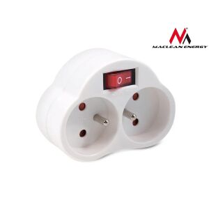 Maclean Energy Adaptor priză dublă cu comutator și protecție pentru copii - Maclean Prize