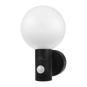 Czarna lampa ścienna LED Maclean MCE515 z czujnikiem ruchu i białym kloszem - Czujnik ruchu