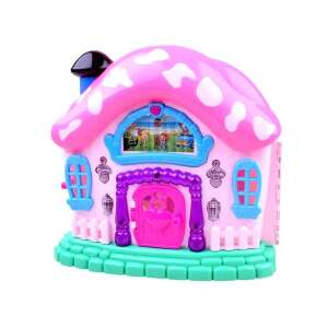 Klappbares Spielhaus-Set für Kinder mit Möbeln, Lichtern, Geräuschen und Familienfiguren - Puppenhaus