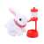 Iepure de pluș interactiv care bea dintr-un distribuitor de apă, seria Cute Pets