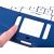 Közelkép kék oktató laptop touchpad