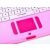 Pinkfarbener Lernlaptop Touchpad und Tastatur Nahaufnahme