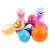 Set de bowling cu animale colorate, 6 pini și o minge, imagine de aproape