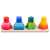 Farebná drevená hračka na triedenie tvarov pre deti, so štyrmi stĺpcami s rôznymi tvarmi na stohovanie a triedenie