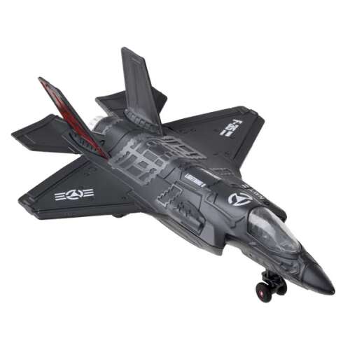 F-35 Lightning II Kampfjet Modell mit Sound und Licht, Metall, Rückzug, Displayständer
