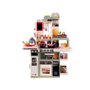 Kuchnia zabawowa ze światłem i dźwiękiem, w zestawie piekarnik, kuchenka, zlew, lodówka i wiele akcesoriów - Kuchnia dla niemowląt i zabawek