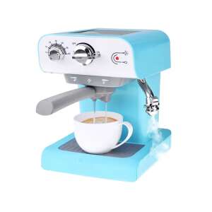 Aparat de cafea de jucărie albastru cu sunete și abur pentru copii, accesoriu pentru bucătăria de jucărie - Jucarii si ustensile de bucătărie