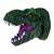 T-rex dinoszaurusz kézbáb, valósághű gumifej, zöld, gyerekeknek, szerepjátékhoz