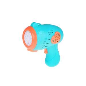 Pistol cu bule de săpun albastru și portocaliu pentru copii, face multe bule, funcționează cu baterii - Bule de sapun