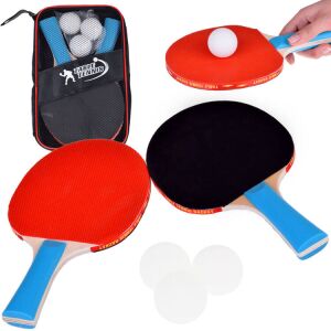 Set de pingpong Jokomsiada cu palete, mingi și husă - Mese tenis de masă, palete și accesorii