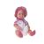 Pisilős Baba 30cm cu biberon, păpușă bebeluș cu bonetă roz și costum alb de iepuraș