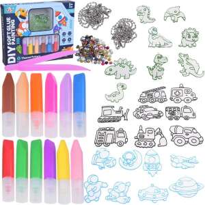 Set de creare brelocuri Kis Művészek, set de creare brelocuri DIY cu vopsea, farmece și lanțuri - Nonbrand Jocuri si jucarii creative