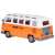 Hračka auto s diaľkovým ovládaním Retro City Bus, oranžová a biela, zadný pohľad