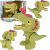 Dino-World Dilophosaurus játékfigura kollázs, mozgatható dinoszaurusz játék